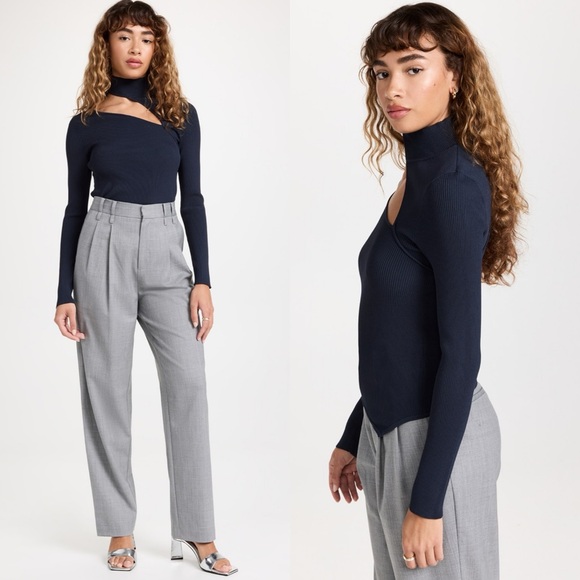Cult Gaia | NWT Krislyn Knit Top in Aspen Navy Small - Picture 9 of 11